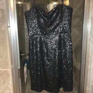 Black Sequin party dress short